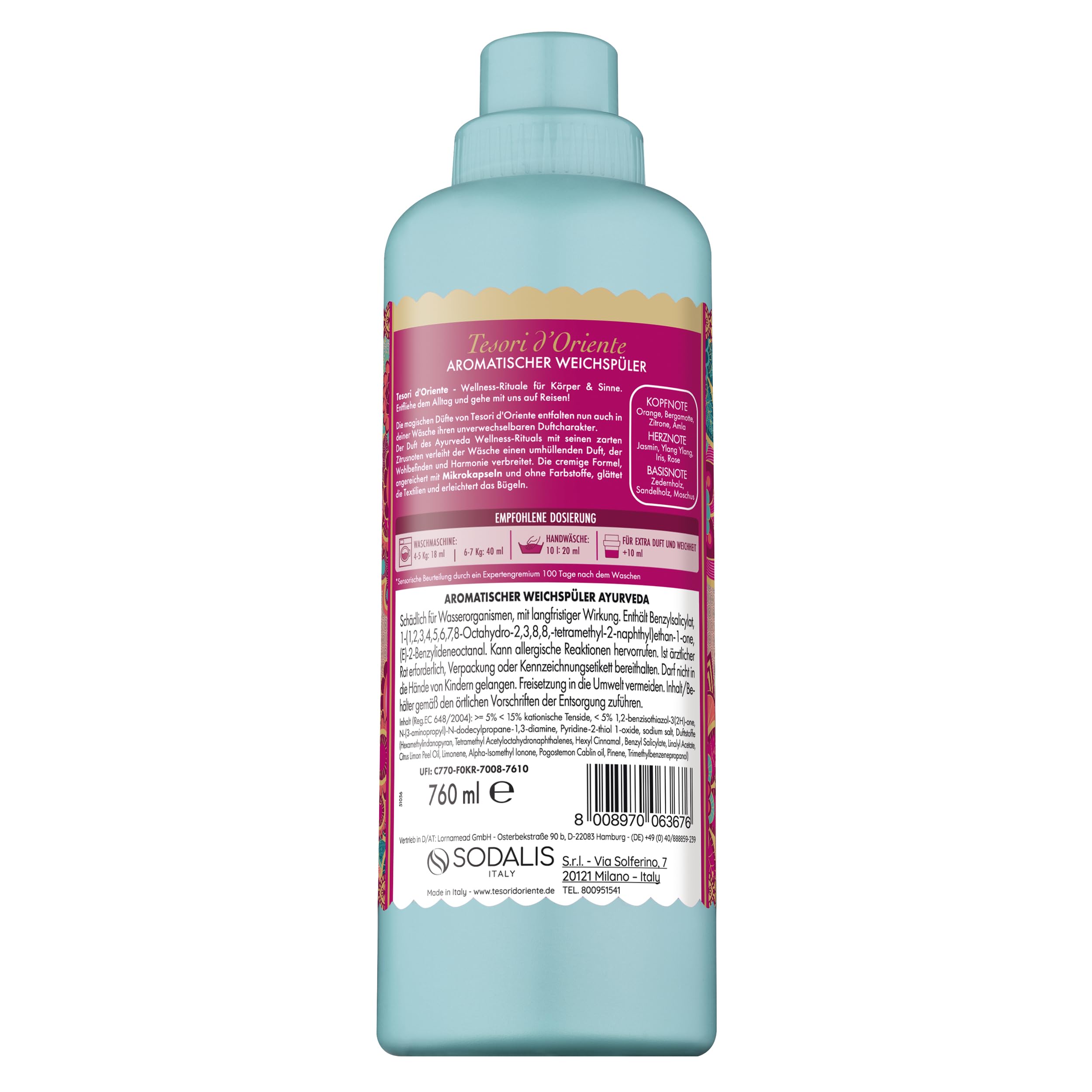 Tesori d'Oriente Weichspüler Ayurveda | Amla-Frucht & Patchouli | 760 ml – Ansicht 2