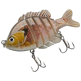 BASSDASH SwimPanfish Multi Jointed Panfish Bluegill Swimbaits Hard Topwater Bass Lures Fishing Lure Crank Saltwater 3.5in/0.85oz