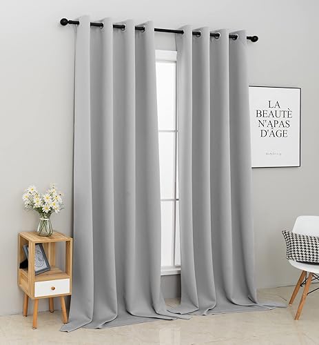 Miniatura 51 de Pickluc Cortina opaca con ojales para dormitorio, cortinas de bloqueo de luz, aislamiento térmico, reducción de ruido, 42 pulgadas de ancho x 84