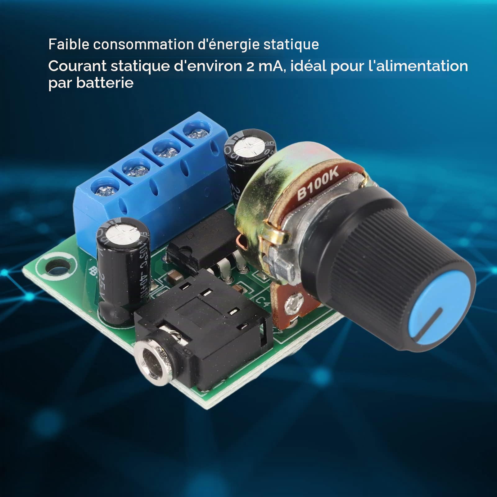 5PCS Mini Amplifier Board, LM386 Audio Amplifier Board, DC 3V à 12V Digital Stereo Power Amp, 0.5W à 10W Power, for Speaker Sound System DIY