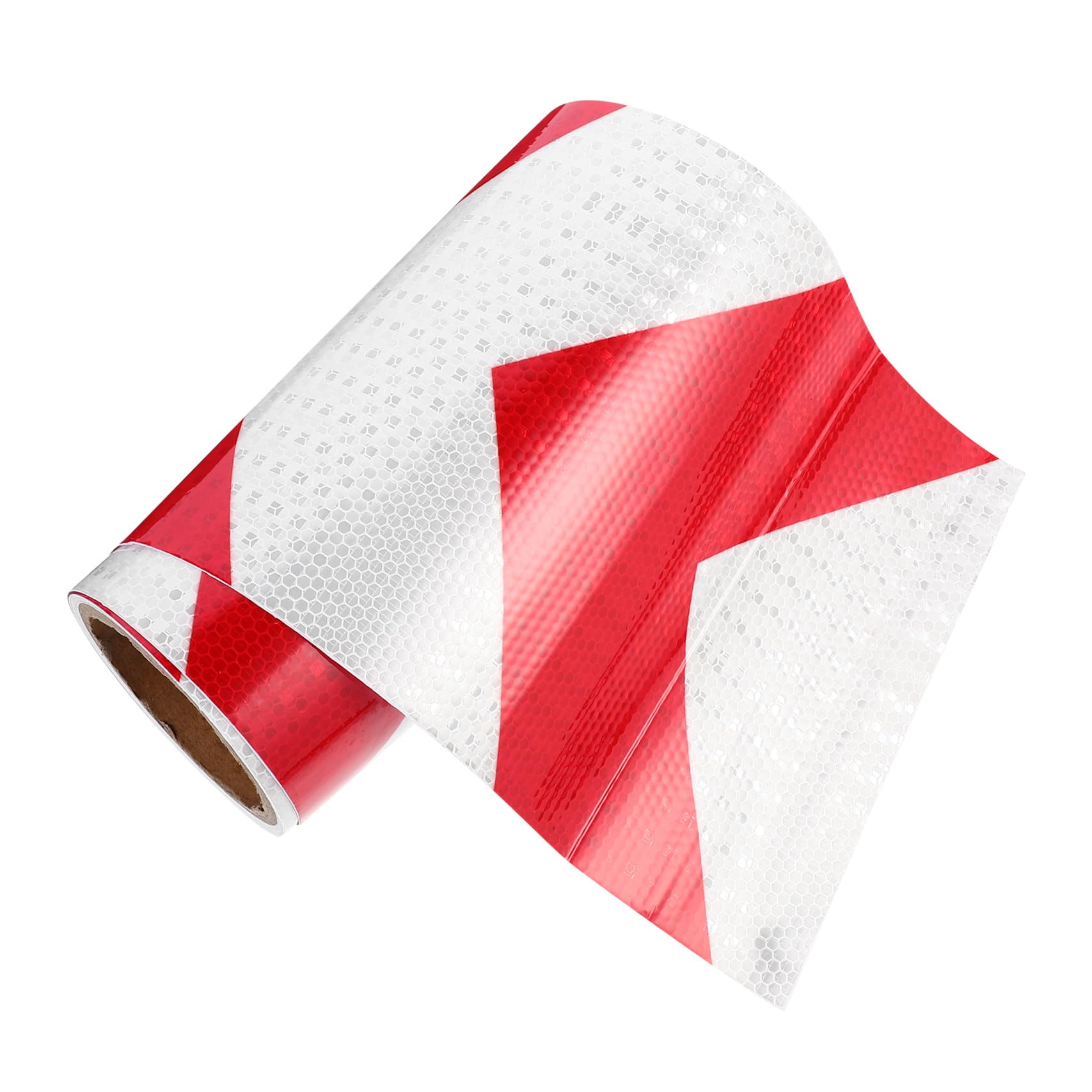 Baluue Ruban Réfléchissant Adhésif en Pvc Flèche Large, Autocollant de Signalisation pour Sécurité Routière et Situations D'urgence, Résistance Adhésive Forte, Visibilité Améliorée