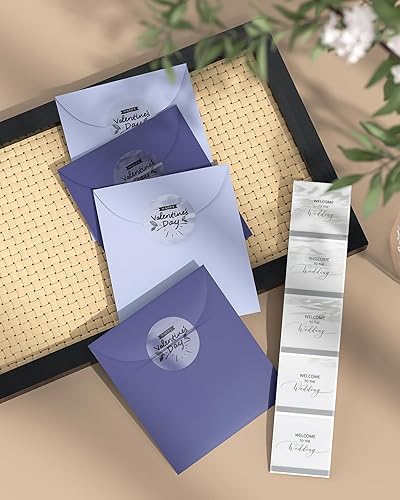 Miniatura 8 de MUNBYN Etiquetas adhesivas térmicas de círculo marrón de 2 pulgadas y 500 etiquetas térmicas redondas transparentes de 2 pulgadas