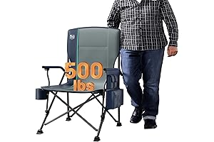 TIMBER RIDGE: Camping Chair for Heavy People That Can Support up to 500lbs