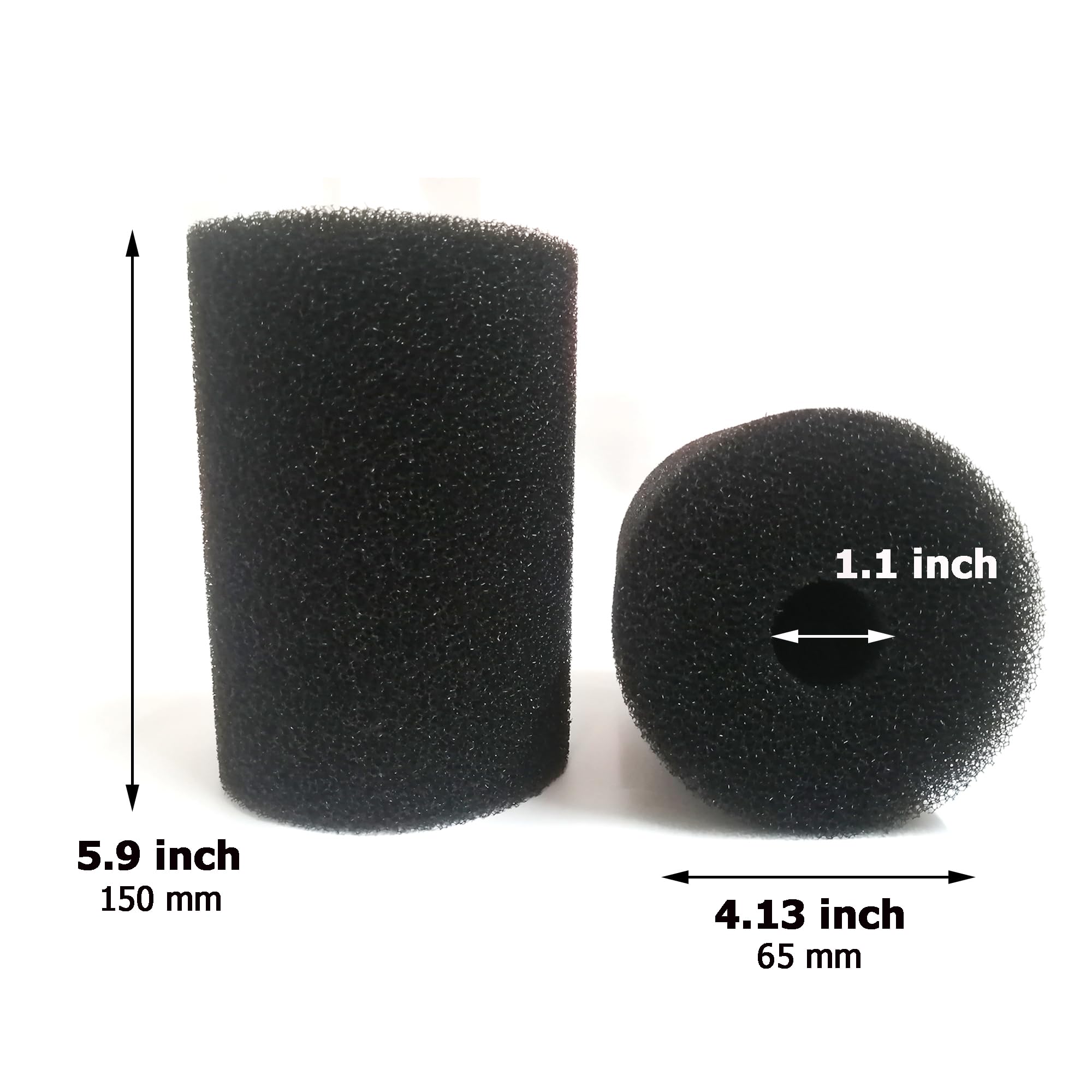 Qzbhct X-Large Foam Filter Sponges for Aquaclear 70/110 Overflow Filter Box Intake Round 5.91