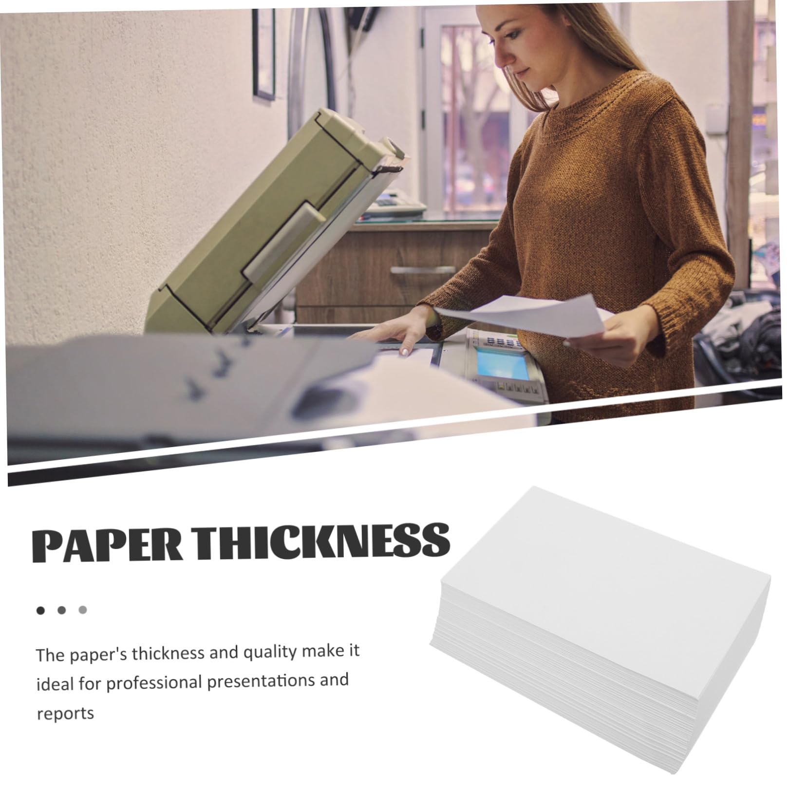 Multifunktionspapier zum Blatt und Weißes für Drucker 500 Dickes Kartonpapier Bedrucken Reißfest und Vielseitig Einsetzbar Kopierer für Büro und Dokumente