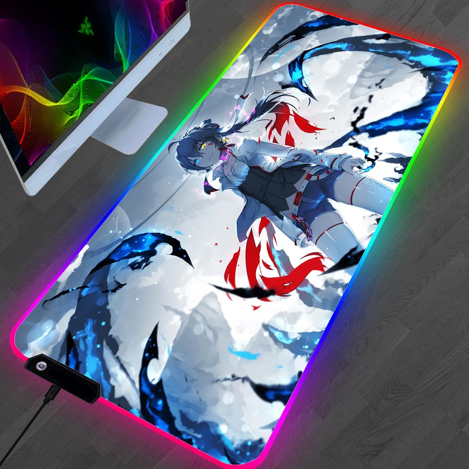 RGB Gaming Mouse Mat Pad Large Extended Led Mousepad with