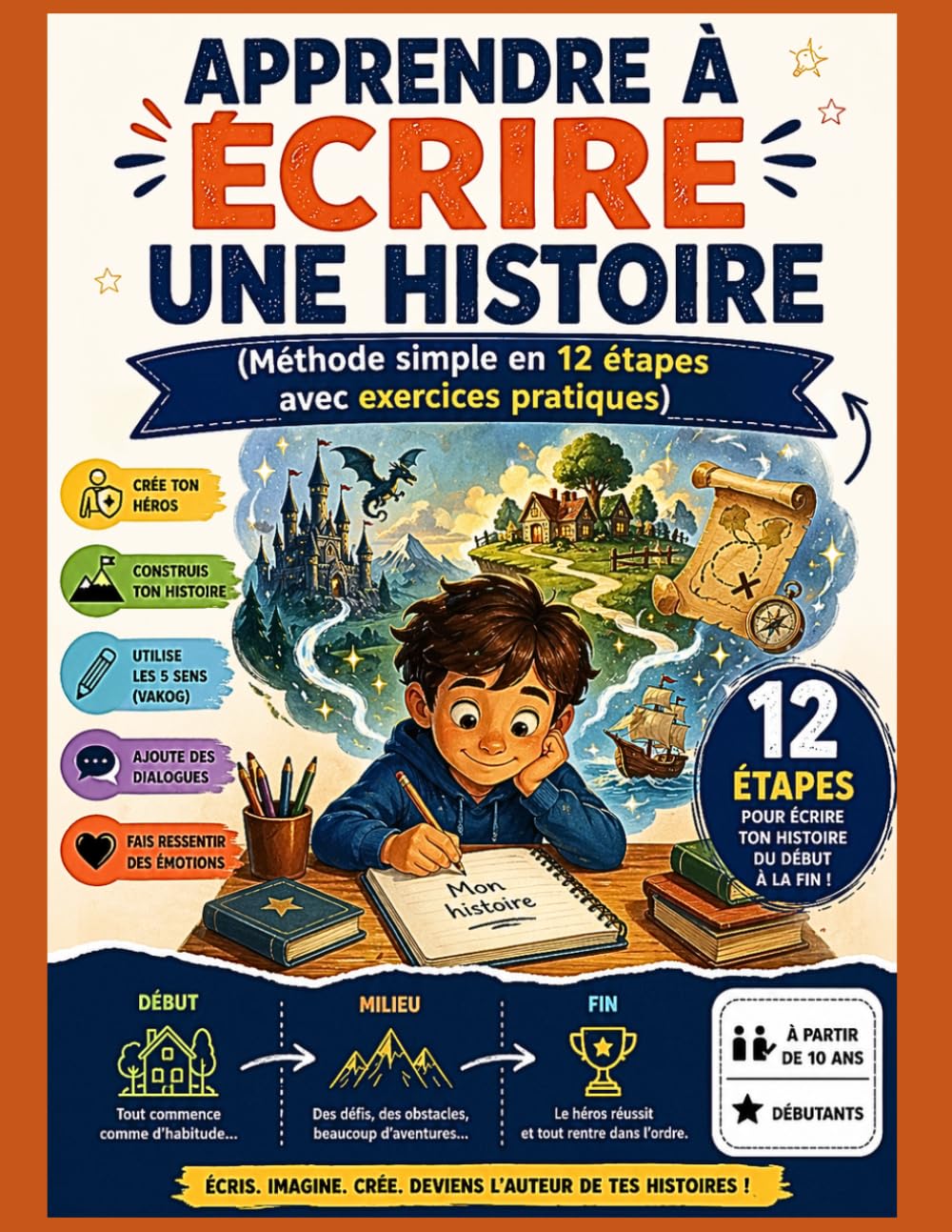 Apprendre à écrire une histoire: Méthode simple en 12 étapes avec exercices pratiques