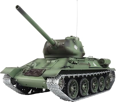 Heng Long Modified Edition 1/16 2.4ghz Remote Control Soviet Union T34 Tank Model360-Degree Rotating TurretSteel Gear Gearbox3800mah Nimh BatteryMetal Tracks &Sprocket Wheel & Idle Wheel