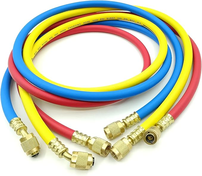 Kit de Mangueras de Carga para Manifold HVAC Refrigeración 60" miniatura 2