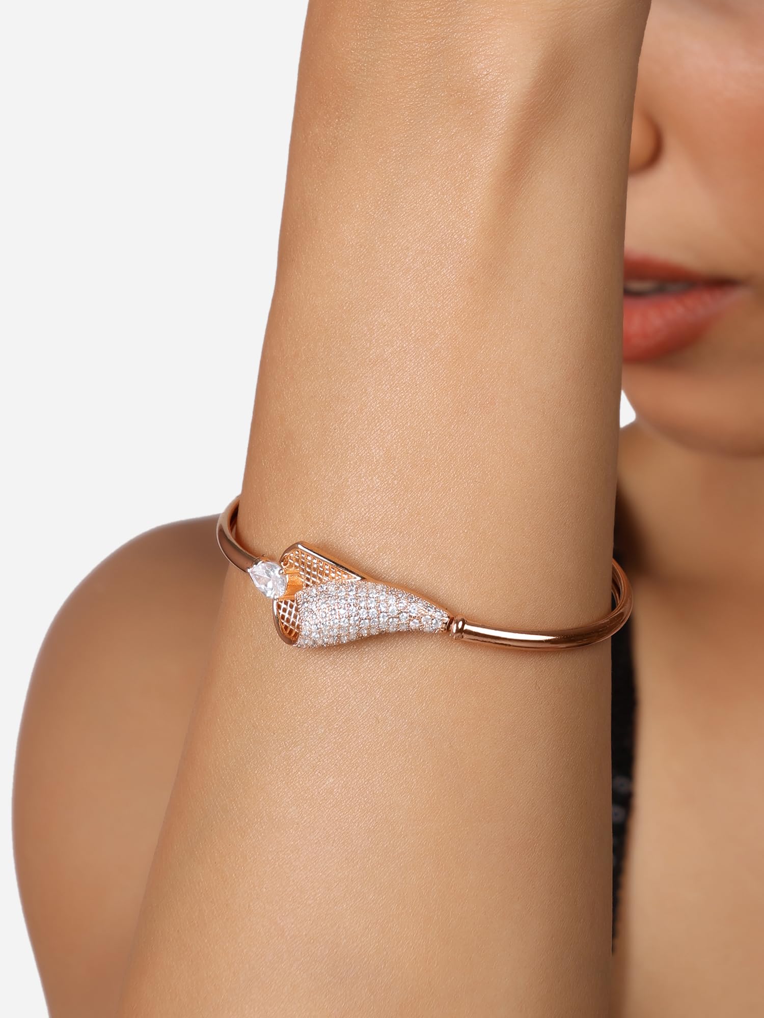 CZ Brass Bangle Kada Bracelet For Women