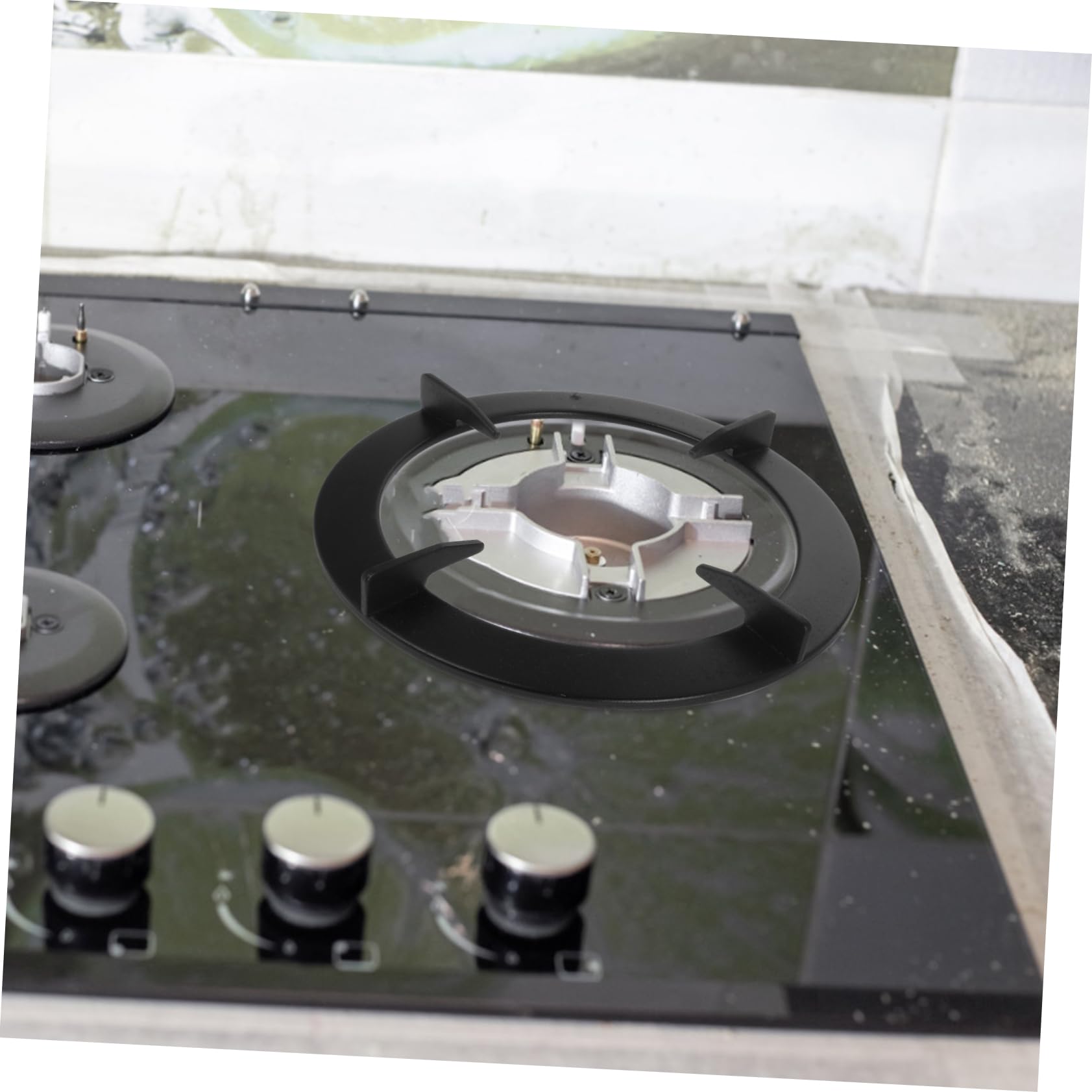 Sosoport Supporto in Ghisa Antiscivolo Per Wok e Pentole Su Fornelli a Gas Rettangolari, Anello Di Supporto Stabile Per Piano Cottura, Accessorio Per Cucina Domestica,
