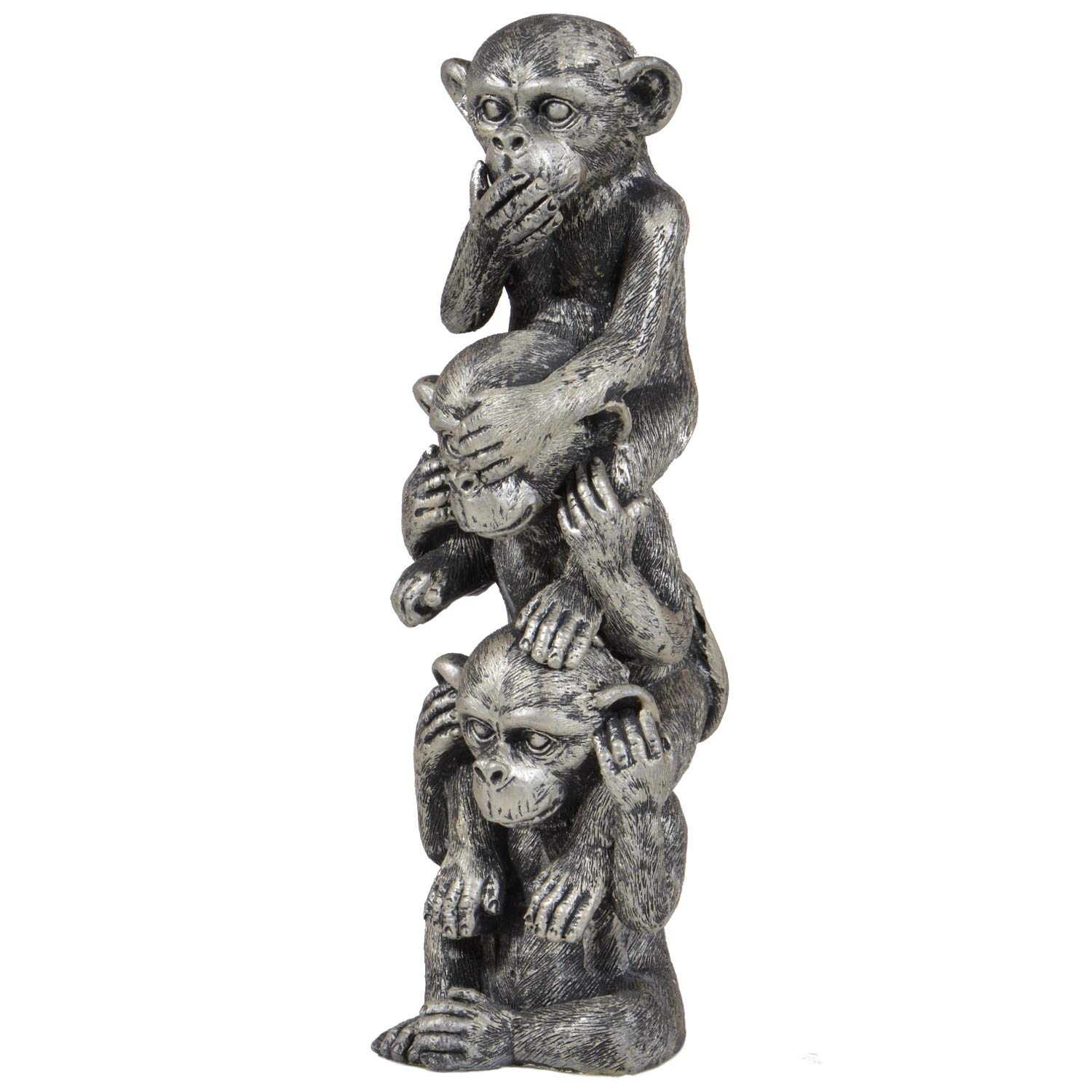 Doré - Le Silence Est En Or Pour La Décoration De La Maison, Intensifie La Statue De Visage Humain, Sculpture - Maison