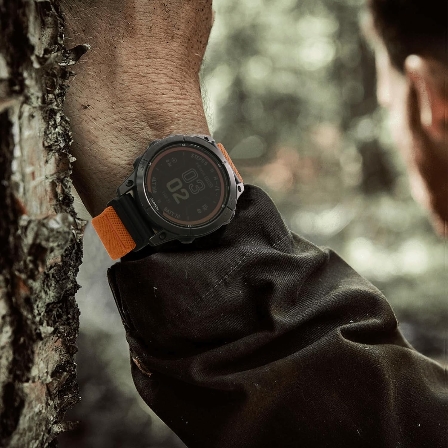 Bandletic Compatible with Garmin Fenix 8 47mm Band, Stretchy Nylon Quick Fit Strap for Instinct E&3 45mm/2/Fenix E/8 47mm/7/6/5/Forerunner 965/955/Epix 2/Approach S70 47mm/Tactix & Quatix 8-47mm - Image 8