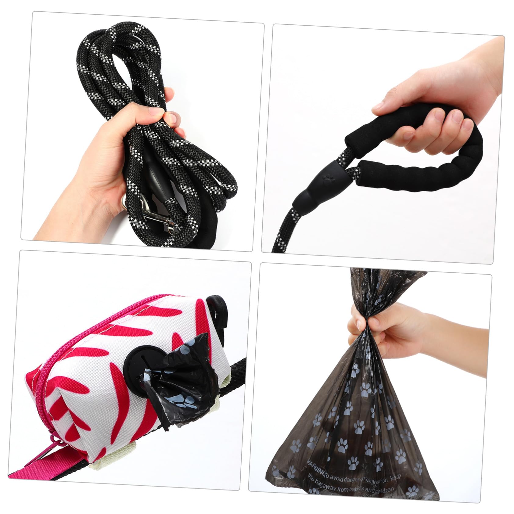 Gatuida Laisse pour Chien Nylon avec Distributeur et Sacs à Déjections Pet Supplies Extérieur pour Chiens Petits et Moyens