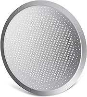 Vista 1 de Bandeja para pizza Beasea de 16 pulgadas para horno, redonda, hecha de aleación de aluminio, con orificios, para hornear, utensilios para el hogar