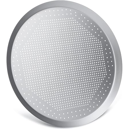 Beasea Pizza Oven Pan, 14 Inch Pizza Crisper Pan with Holes, Round Pizza Tray Perforated Pizza Pan Heavy Duty Aluminum Alloy Pizza Crisper Pan Pizza Baking Tray Bakeware for Home Restaurant Kitchen