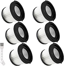 6 Pack DCV501HB DCV5011H Replacement HEPA Filters attachment Compatible With DEWALT 20V Cordless Handheld Vacuum Cleaner Washable And Reusable Accessories