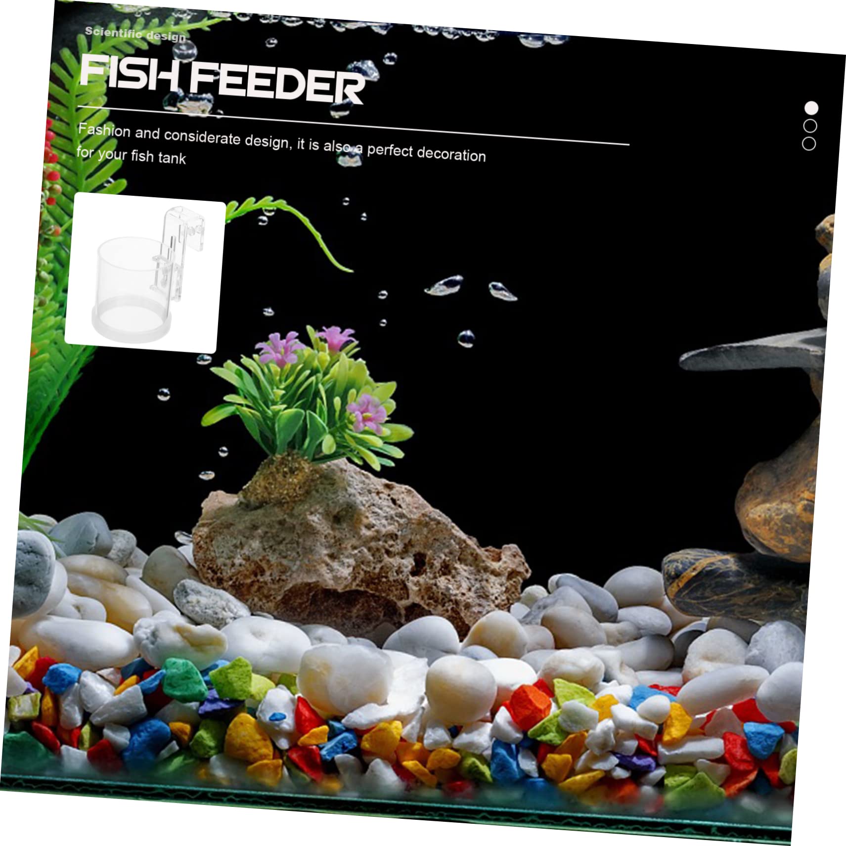 Kisangel 4piezas Alimentador De Peces Acuario Acrílico Anillo De Alimentación Flotante para Comida Escamas para Peces De Agua Dulce Decoración Práctica y Funcional para Tu Acuario