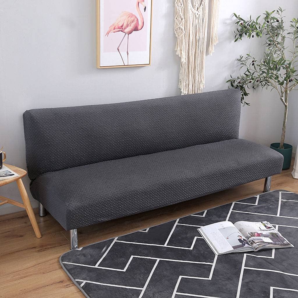 SHAFAJNC Elastic Couch Cover for Armless Sofa,Armless Sofa Protection Cover Sofa Cover Suitable for Sofa Bed Stretch Sofa Slipcover Spandex Full Package-190-220cm(75-87inch)-D