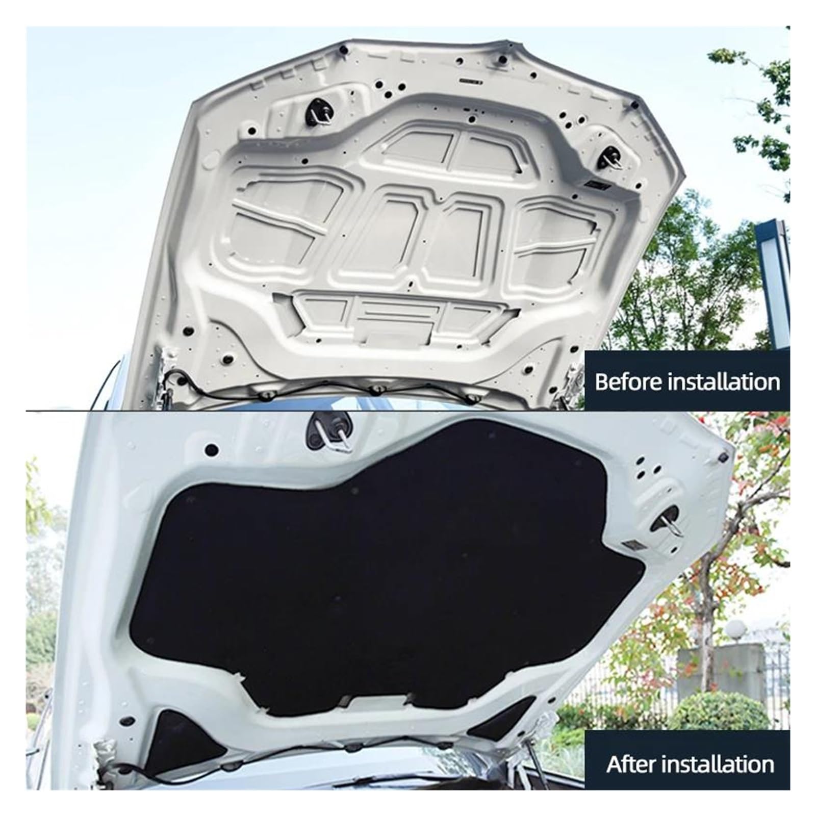 Almohadilla Aislante Térmica Para Motor Para X3 G01 X4 G02 2018-2022 Aislamiento Acústico Del Capó Coche Espuma Absorción Acústica Resistente Al Calor(Black a)