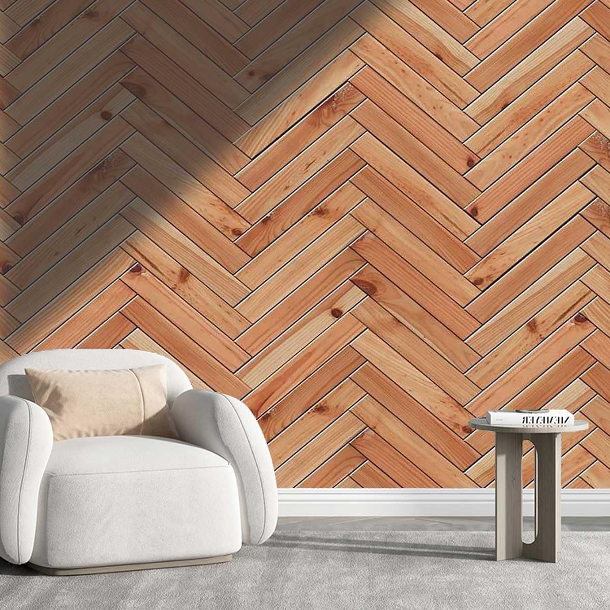 YANFENQI Removable Wallpaper Wood Texture Backsplash Wallpaper Wall Decor Laundry Room Easy to