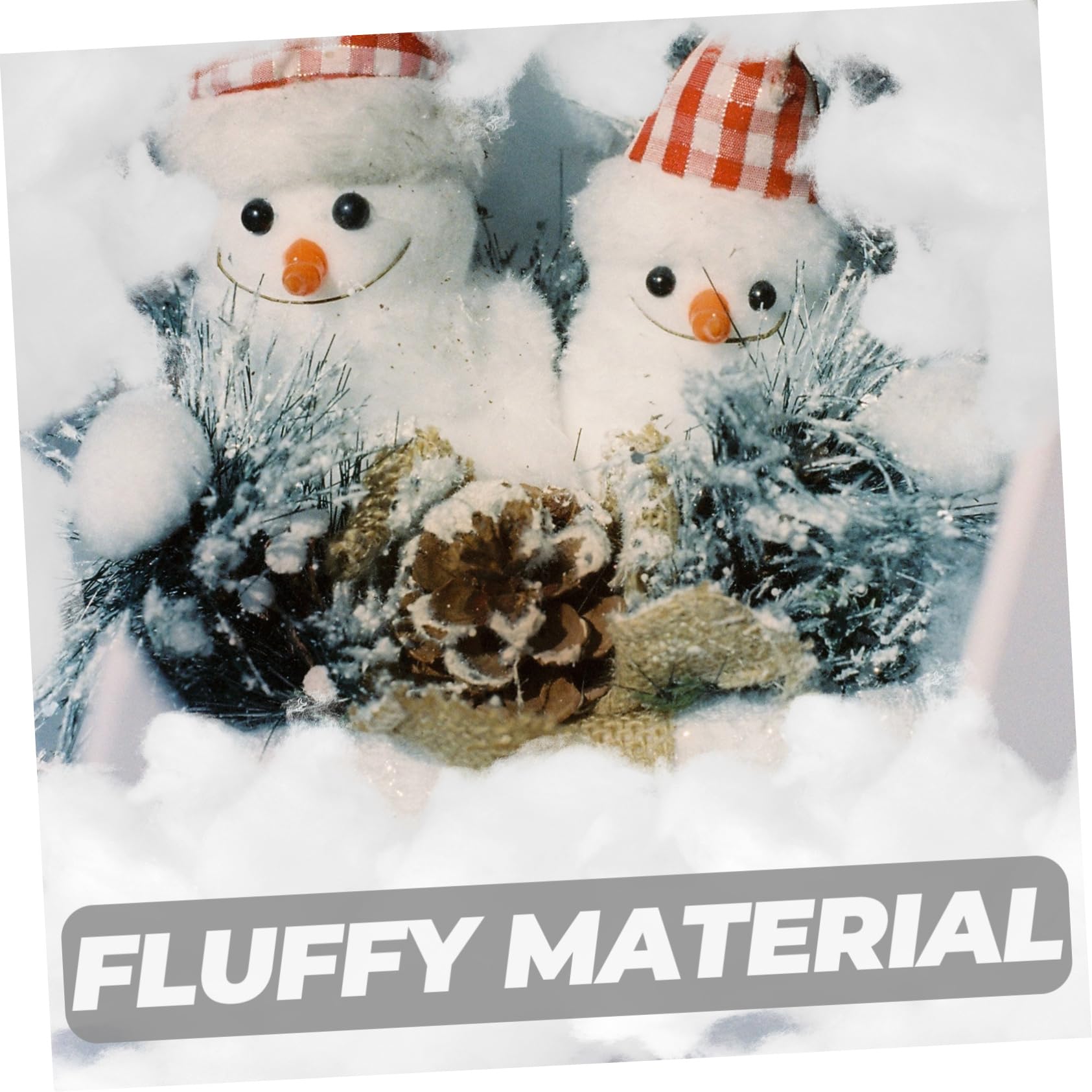GANAZONO 4stücke Künstlicher Schneebedeckung Für Weihnachten Flauschige Weiße Kunstschnee-Dekoration Für Winterliche Partys Teiliges Aus Baumwolle Zur Gestaltung Festlicher