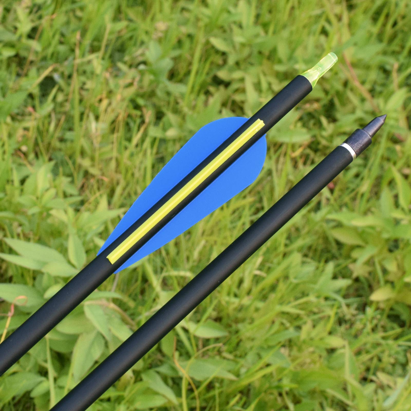 28 30 32 Pouces flèches de Chasse 12 pcs,Tir à l'arc de Flèches pour Arc Classique et Arc à Poulies de Tir en Adultes Extérieur Cible d'entrainement
