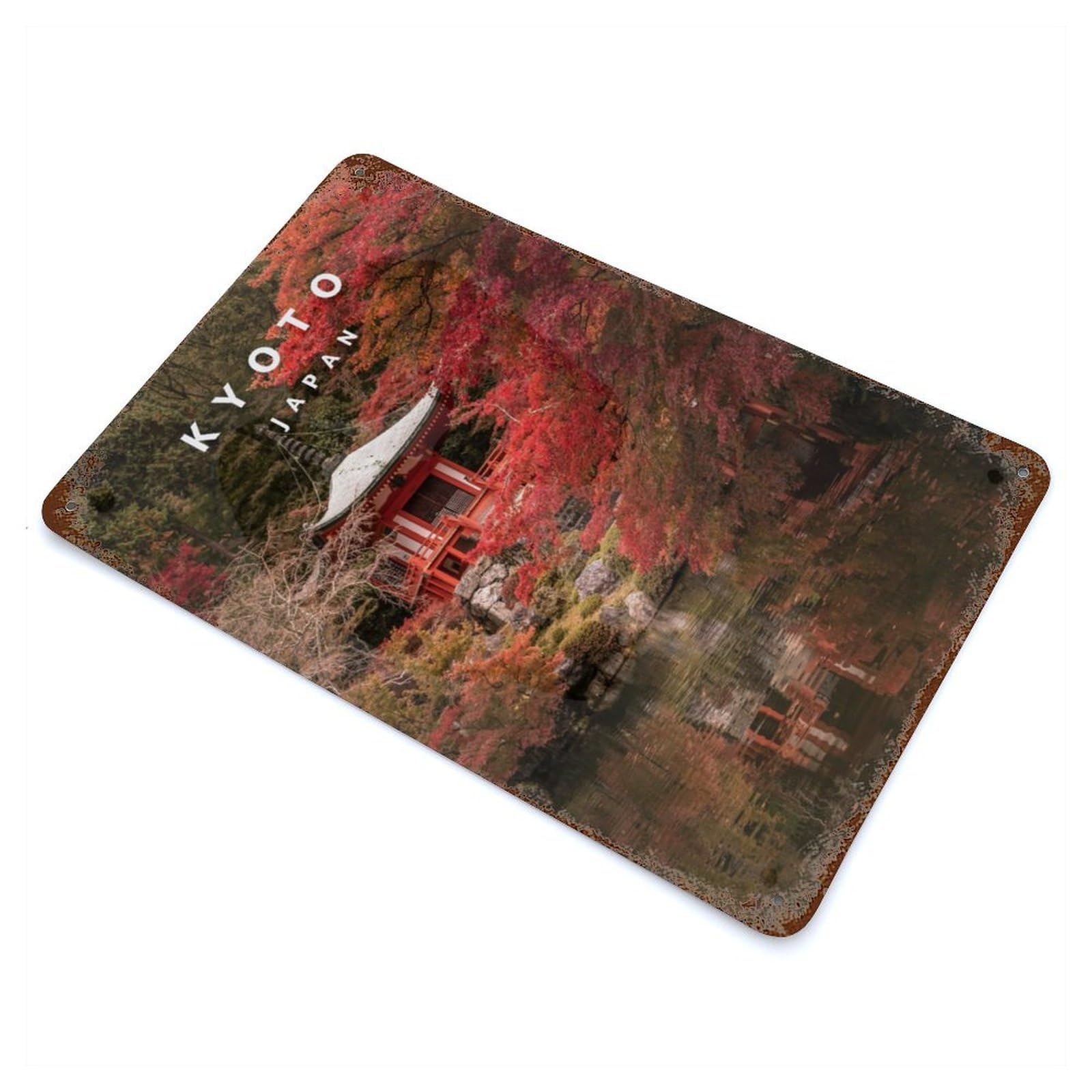 Garage Style Daigoji Rusty Metal Tin Sign 11.8"x7.9", Shabby Chic Decor for Bar And Workshop
