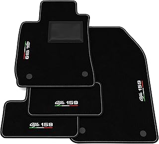 Tapis compatibles avec Alfa Romeo 159, broderie Alfa 159 candiera Ita, kit de tapis de voiture personnalisés, ensemble de tapis en moquette, tapis de voiture