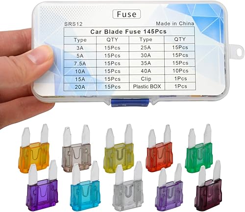 Miniatura 3 de 145 fusibles de repuesto para coche, barco, camión, SUV, automotriz, 3A, 5A, 7.5A, 10A, 15A, 20A, 25A, 30A, 35A, 40A