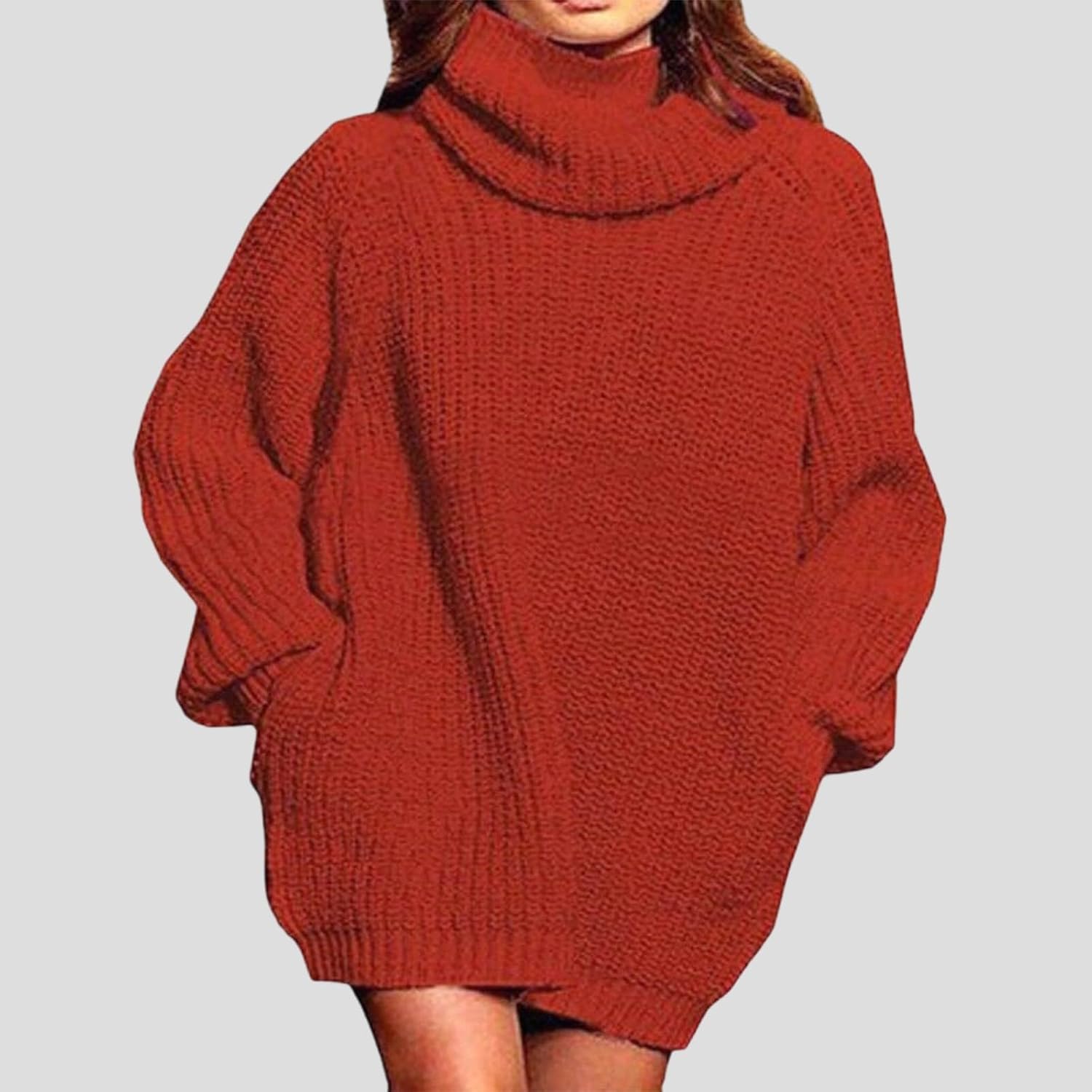 Womens Turtleneck Sweater for Winter - Knit Cashmere Tops, Warm Thermal Layer for Cold Weather, Versatile Pullover