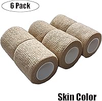 Vista 46 de Baisunt Paquete de 6 vendajes cohesivos de 1 pulgada, cinta autoadhesiva autoadhesiva autoadhesiva transpirable para muñeca, tobillo, deportes