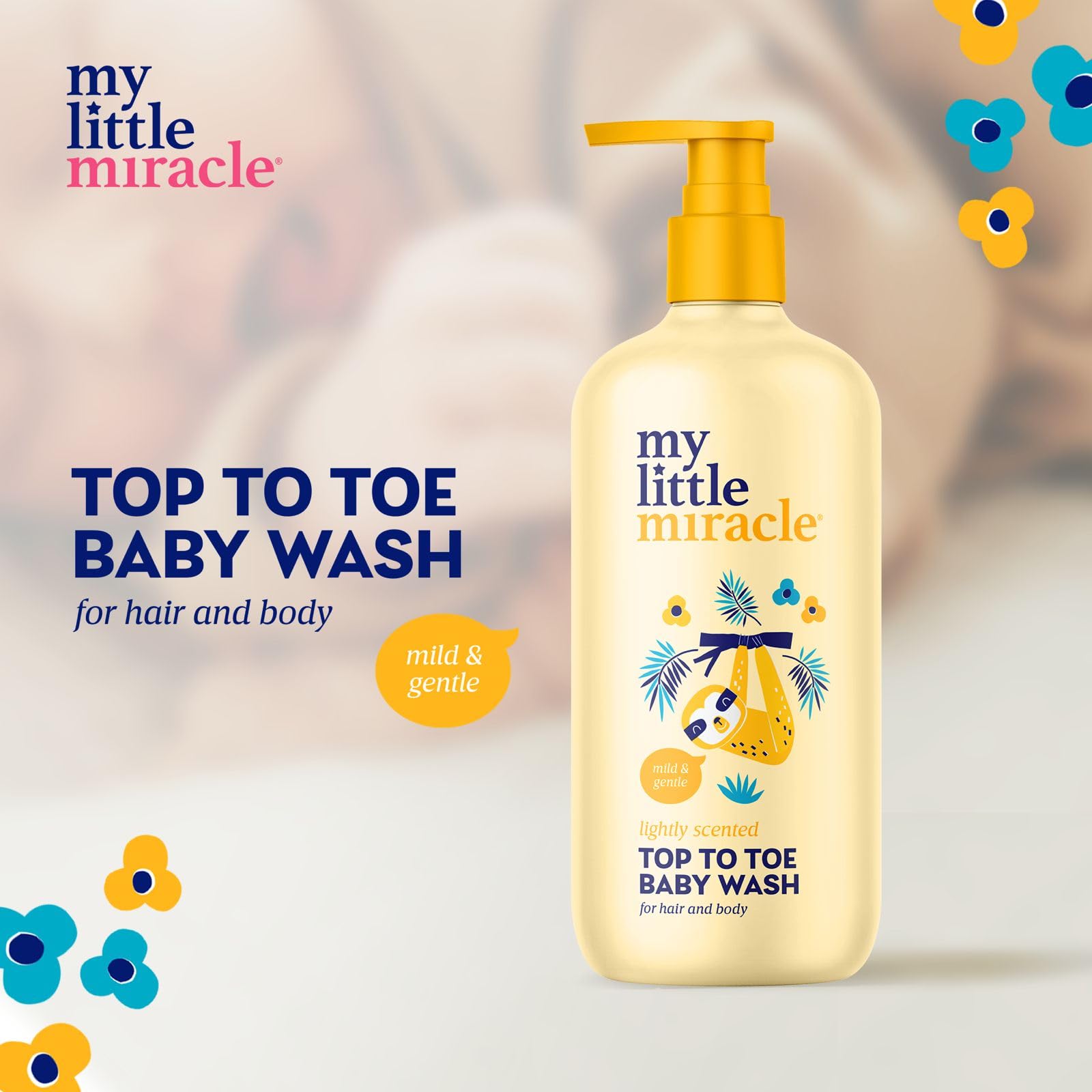 My Little Miracle Top To Toe Baby Hair and Body Wash, Tear-Free Gentle Formula For All Skin & Hair Types, 500ml - Image 4
