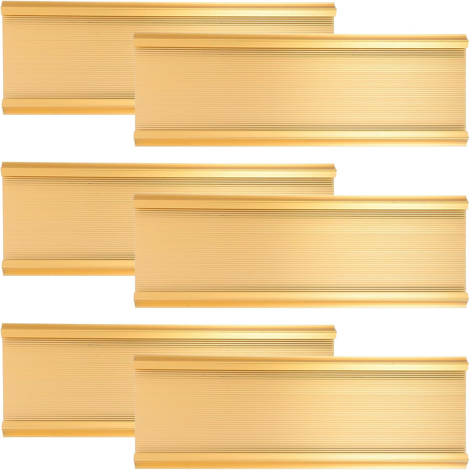 Generic 6pcs Aluminum Alloy Office Door Signs with Slot Pull Design, Easy to Install and Replace, Golden Color, Sleek and Modern Appearance for Settings Including Schools and Hospitals