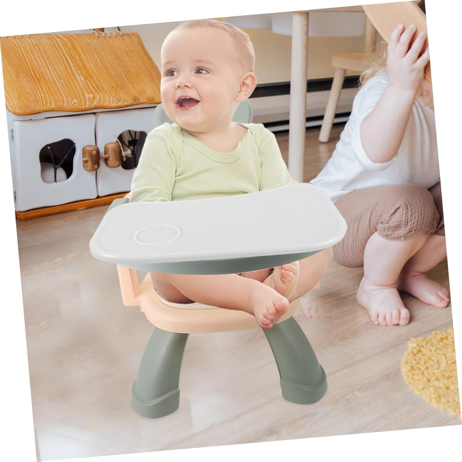 Alipis Boy Girl Dining Tray Accessory Design for High Chairs and Booster Seats Encourages Self-Feeding and Independence Easy to Clean