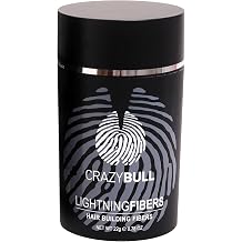 Crazy Bull Hair Lightning Hair Building Fibers - Hair Fibers for Thinning Hair - Hair Fiber Withstands Wind, Rain and Sweat - Medium Brown - 0.78 oz