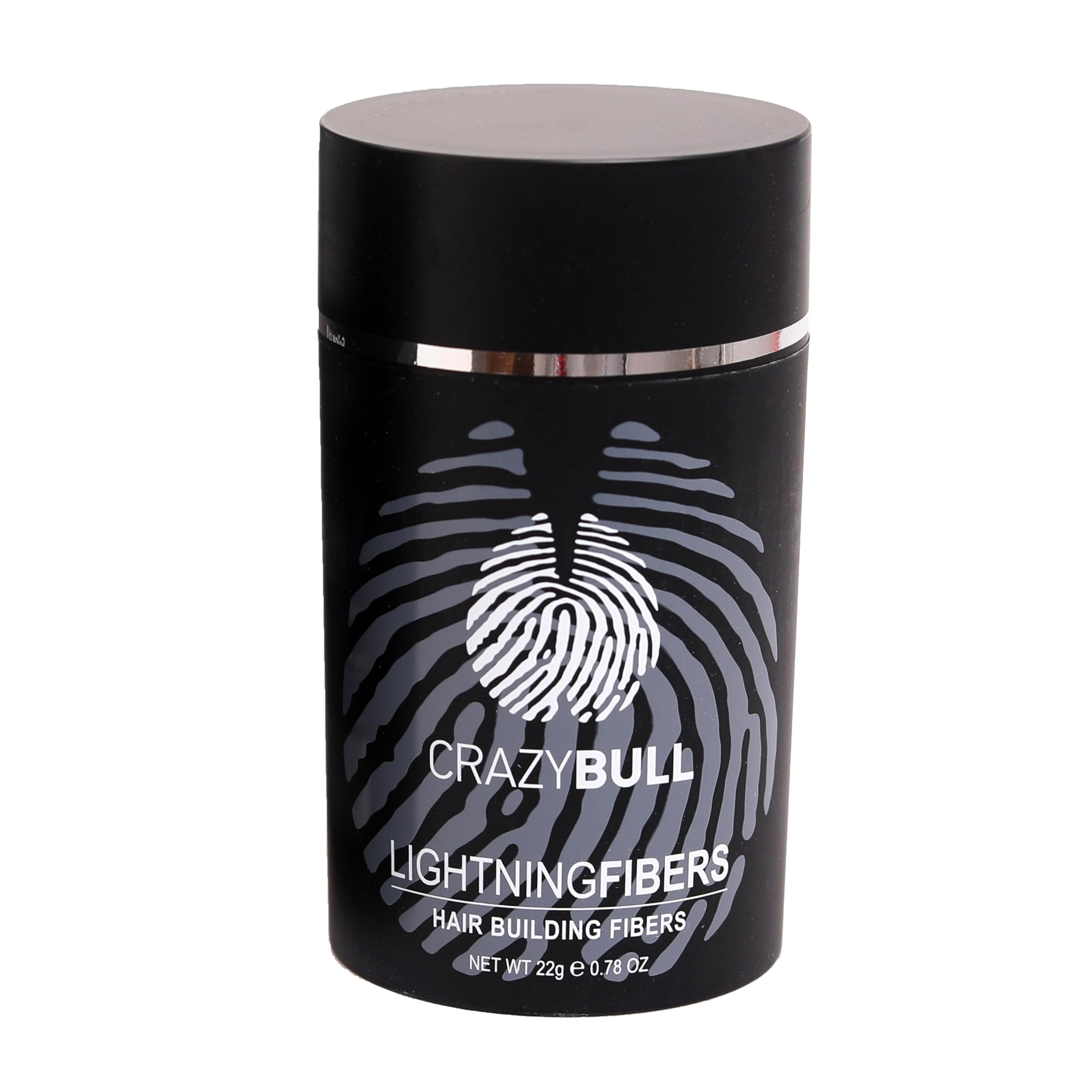Hair Building Fibre - Long-Lasting, Easy Apply Hair Fibre Concealer for Thinning Hair & Bald Spots - Vegan & Cruelty-Free Hair Thickening Fibre for Men & Women - Crazy Bull, 22g, Brown