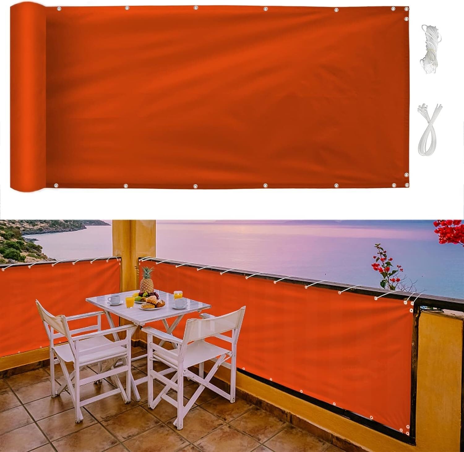 JvFbjLF Outdoor UV Protection for Patio Balcony Fence