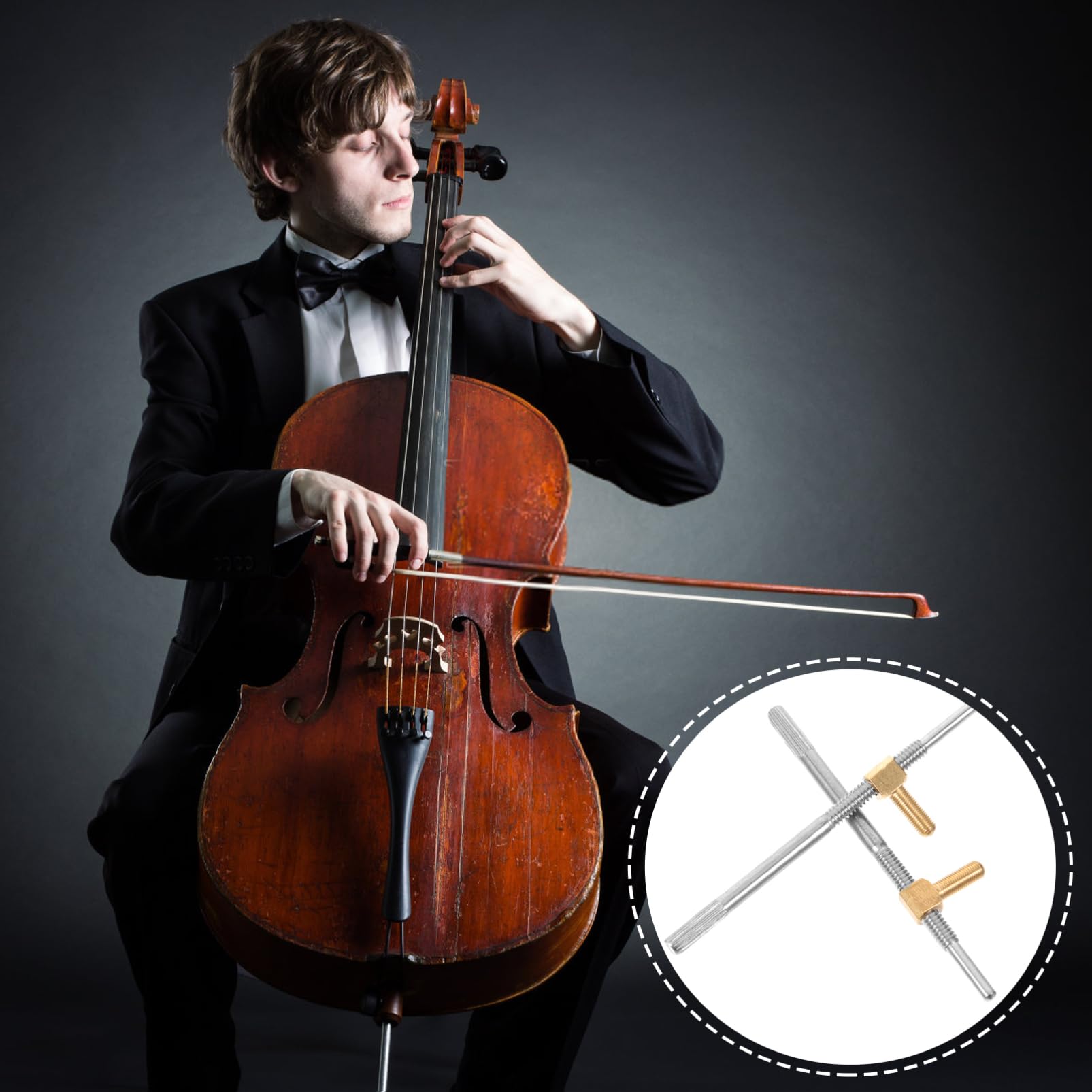 Vite Per Arco Di Violino E Violoncello - In Metallo, Per Regolazione Corde - Foto 8