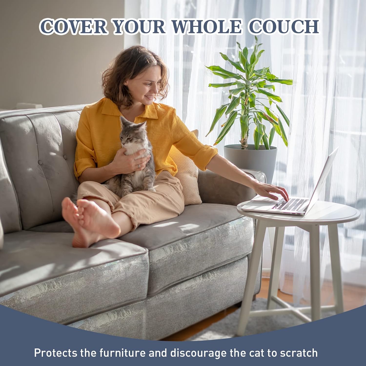 Clear Anti-Scratch Cat Furniture Protector Sheets