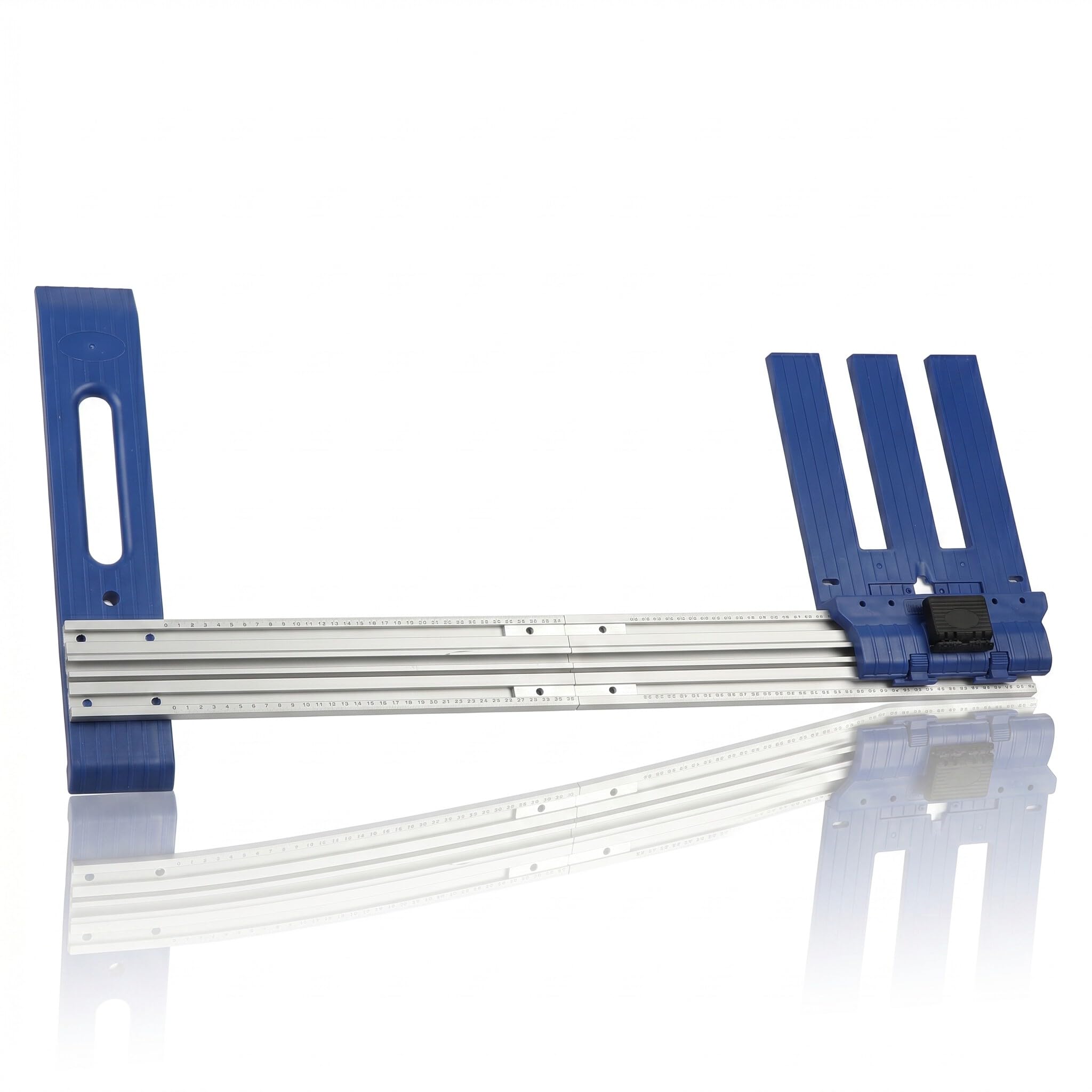 Guida per Circolare Guida per Bordo Circolare in Lega di Alluminio Binario di Guida per Circolare per Lavorazione del Legno Guida per Taglio Circolare, Campo di Taglio 0-65 Cm
