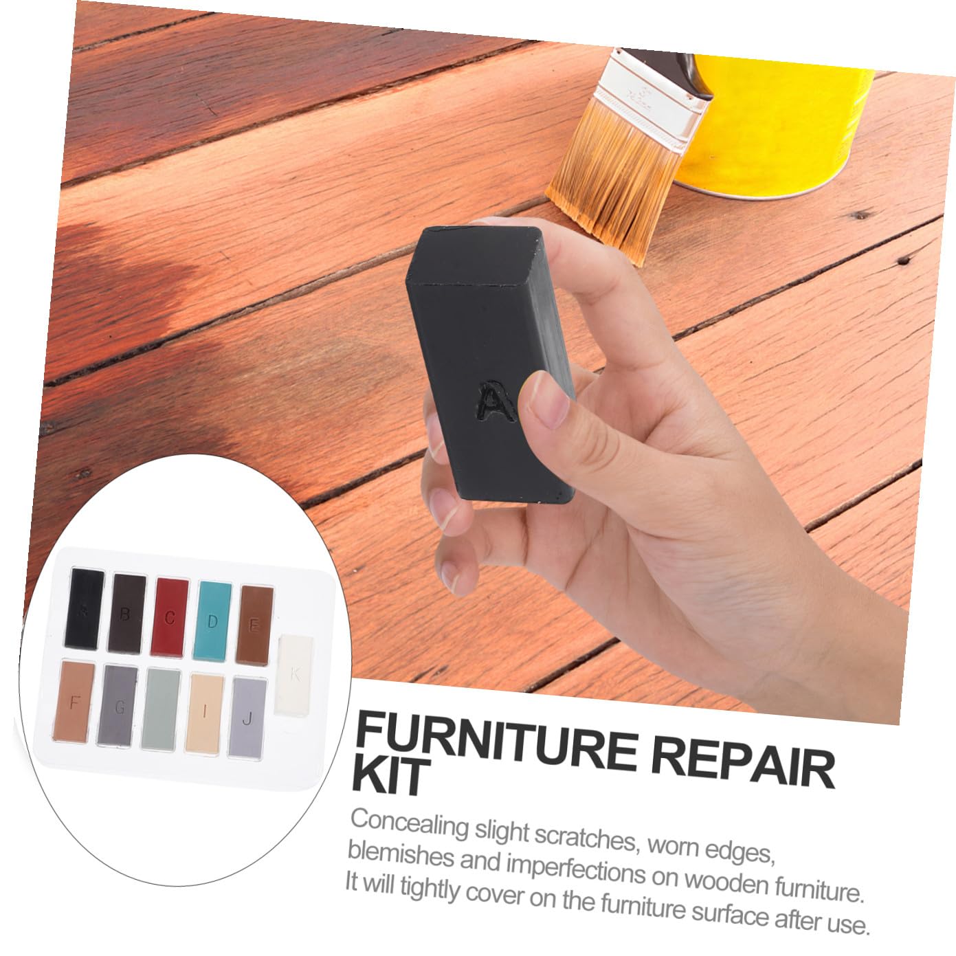 Kit Riparazione Parquet e Laminato in Cera per Graffi | Uso Domestico per Superfici Varie, Accessori Riscaldatore, Portatile e Resistente All'usura
