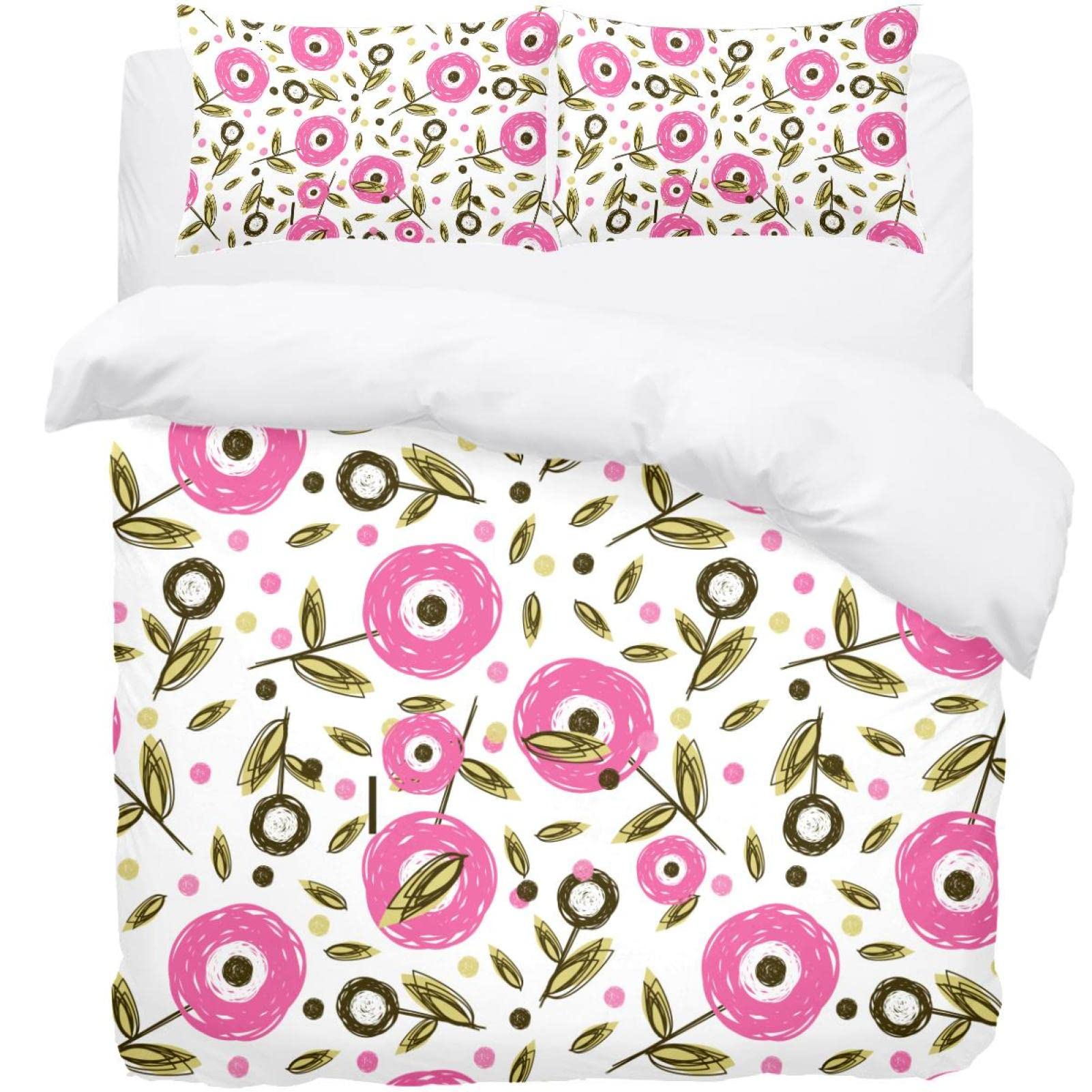 Parure de lit à motif floral printanier douceur haut de gamme