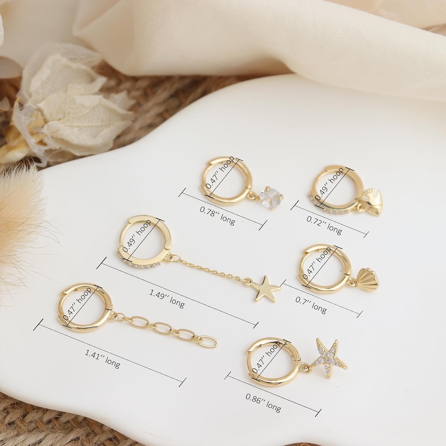 Frigatine 3 Pairs Small Hoop Earrings Set Stacks for Women, Cute Tiny Stackable Huggie Jewelry Gifts image 4