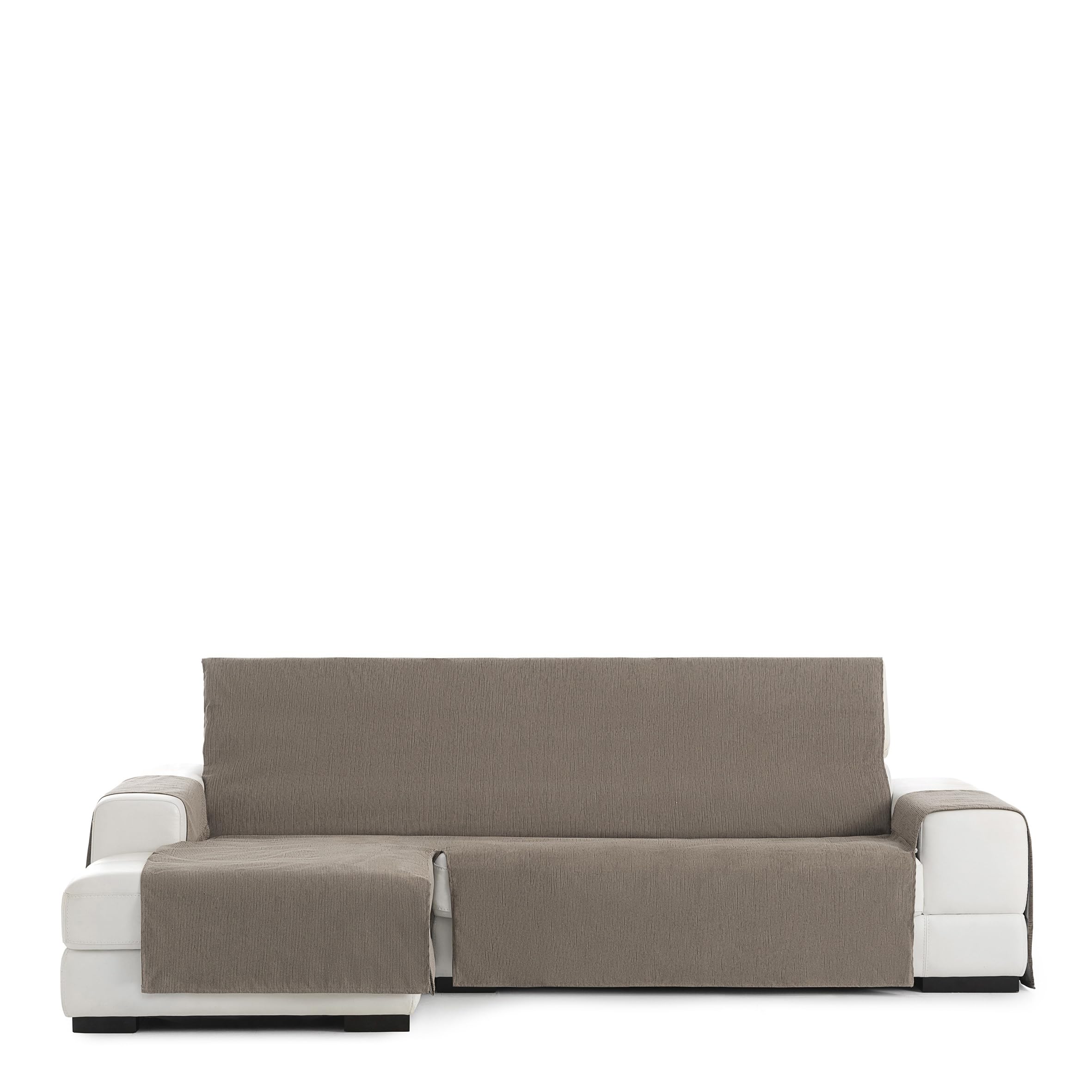 Eysa Rabat practica chaise longue cover 240cm., color 11/vison, left-frontal view