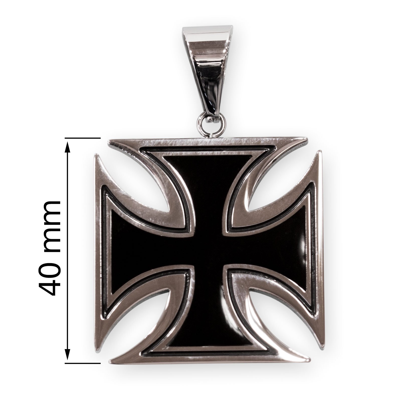 Fly Style Eisernes Kreuz Anhänger - 316L Edelstahl Kettenanhänger für Herren - Kreuz Schmuck