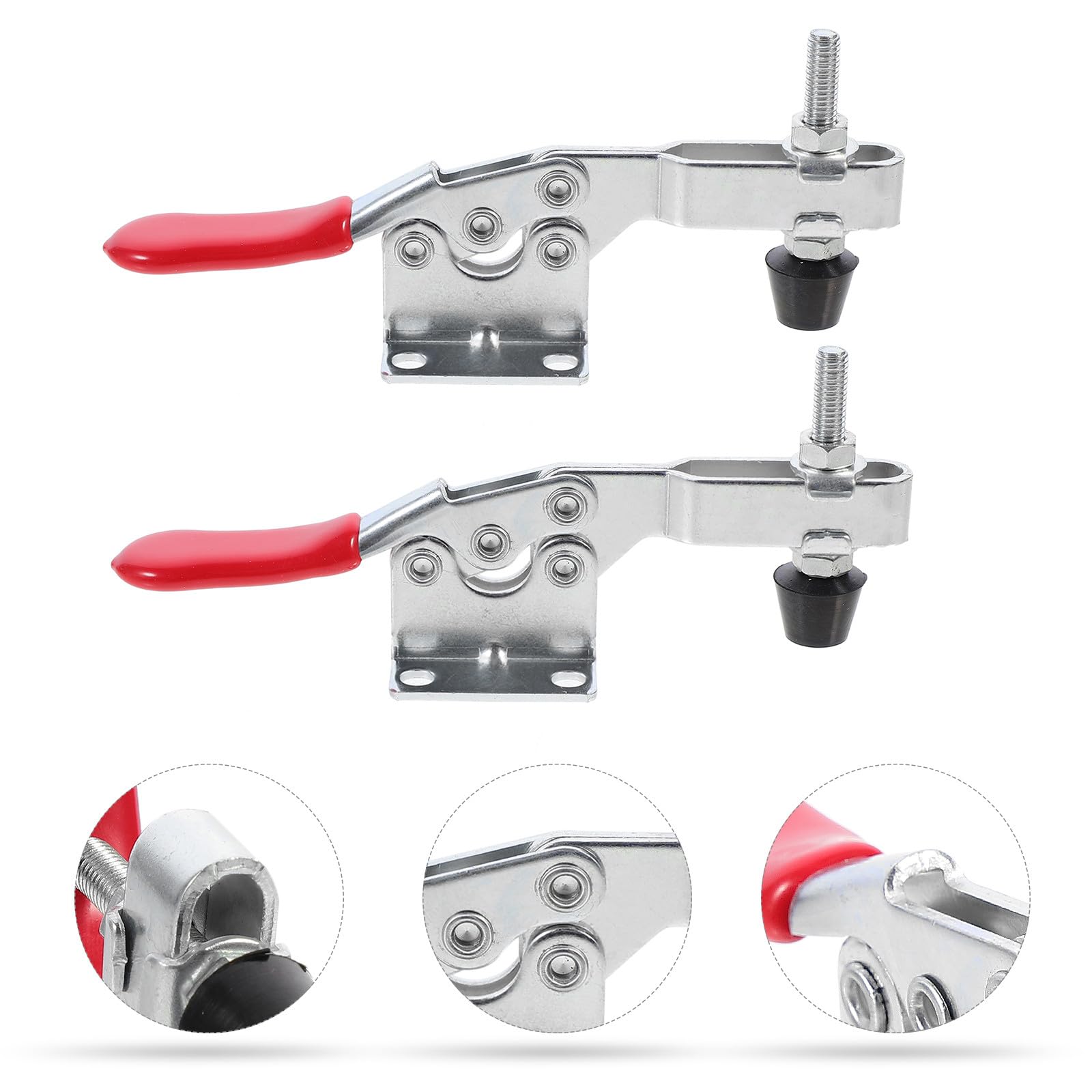 ABOOFAN Prensa Toggle Vertical Galvanizadas de Zinc 10 Abrazaderas de Palanca Rápida Fuerte y Fácil Agarre para Sujeción para Metal y Madera