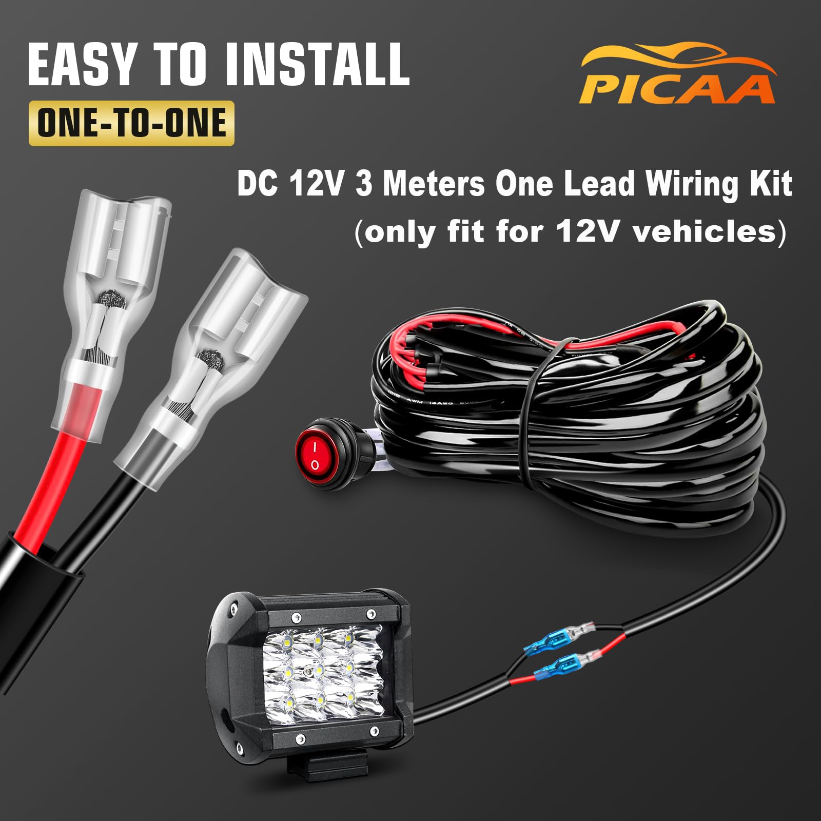 42 Zoll LED Lightbar 540W - Tri-Reihen Arbeitsscheinwerfer Mit Magnet Halterung