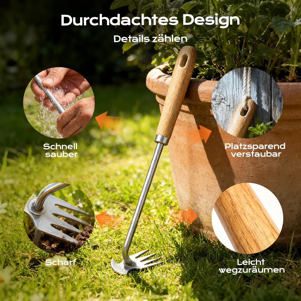 Unkraut Entferner Gerät, 2026 Neu Unkraut Entwurzelungs Werkzeug Gartenarbeit Hand Unkrautstecher, Mühelos Gartenwerkzeug, Hand Unkrautstecher für Graben Umpflanzen Jäten (Silber -1 Stück, 16 Zoll) - 4