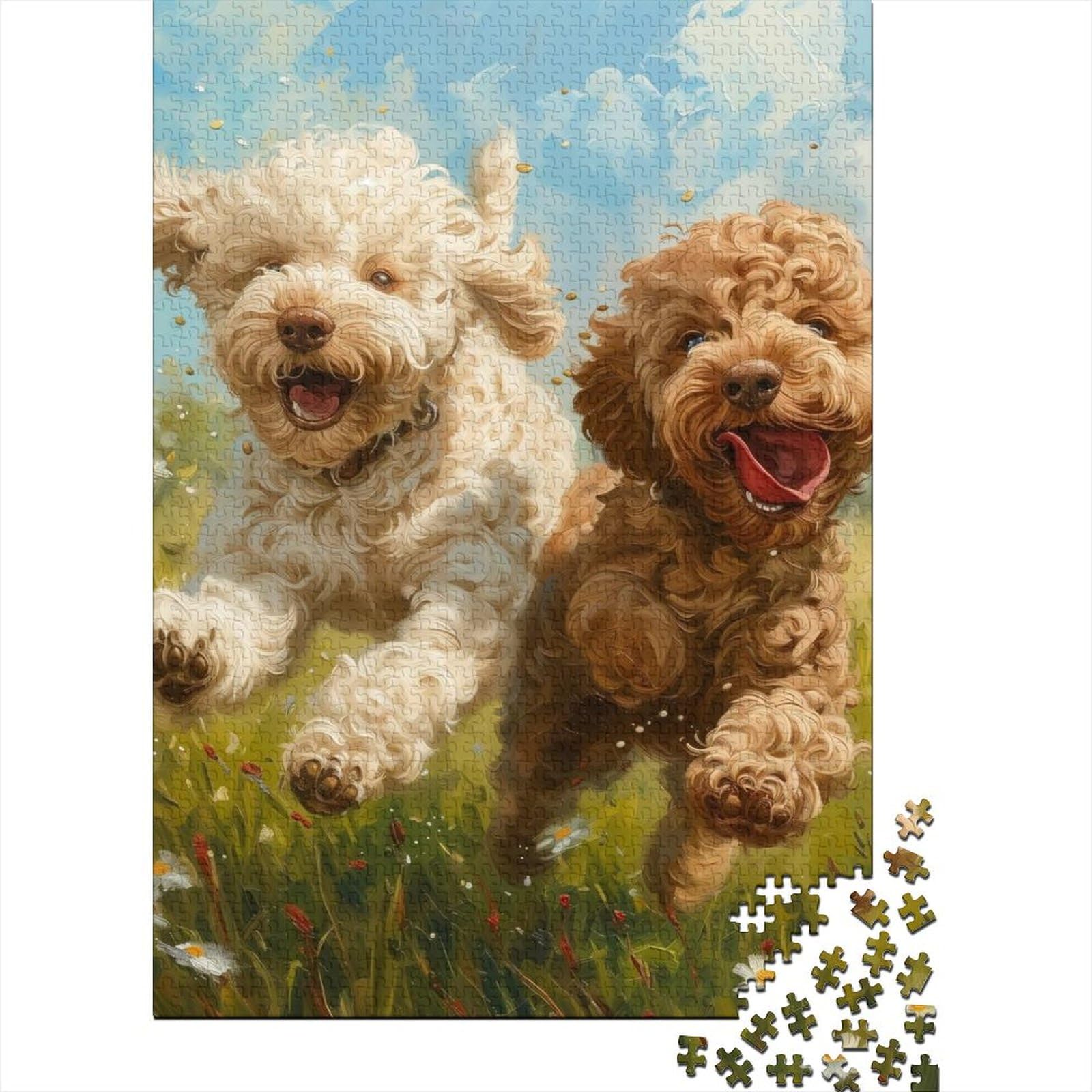 DHBANEIOK Cockapoo Puzzles for Adults - Jigsaw Puzzles for Adults 1000 | Adult Jigsaw Puzzles 1000 Pieces Premium & Durable for Stress Relief 1000pcs (75x50cm)